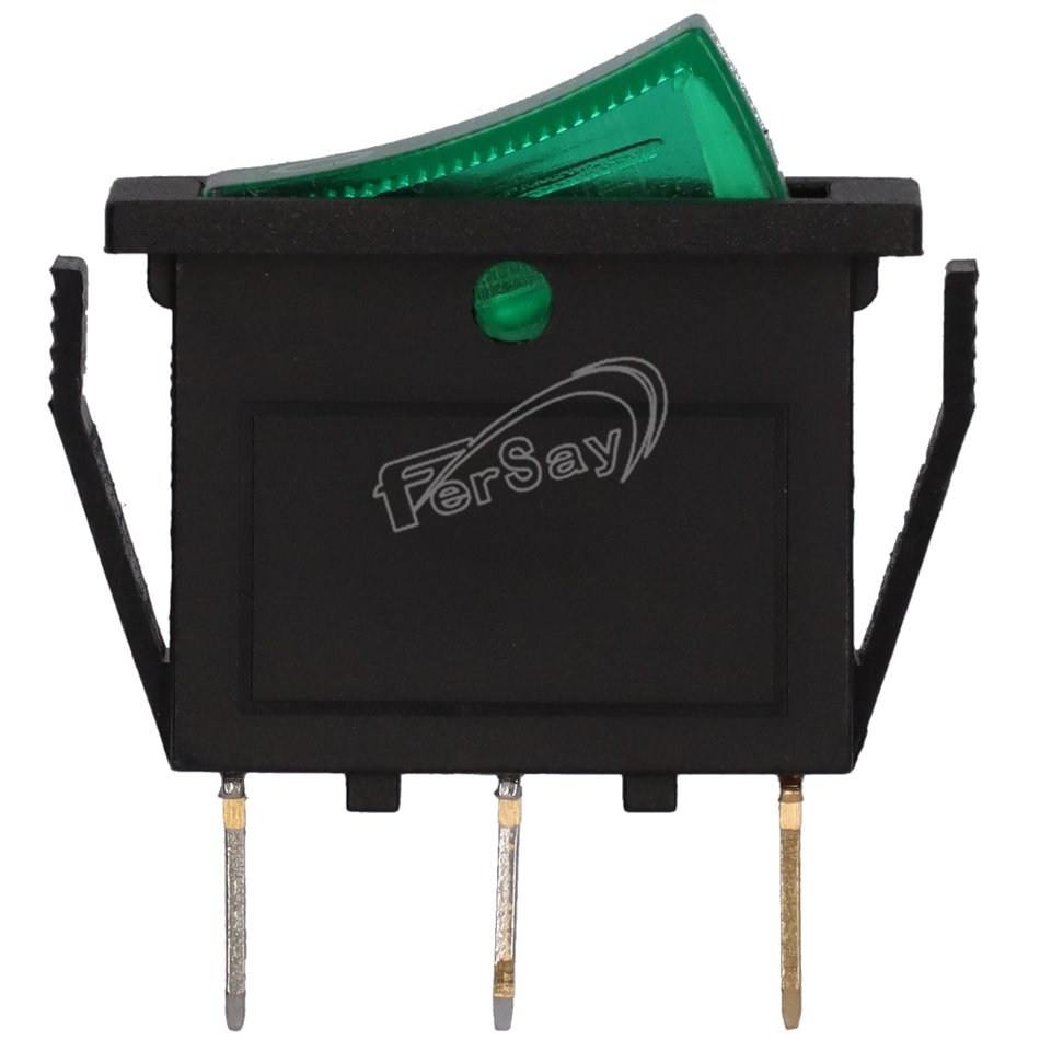 Interruptor verde unipolar 11 x 30 mm. - 14AG0006 - FERSAY - Cenital 1