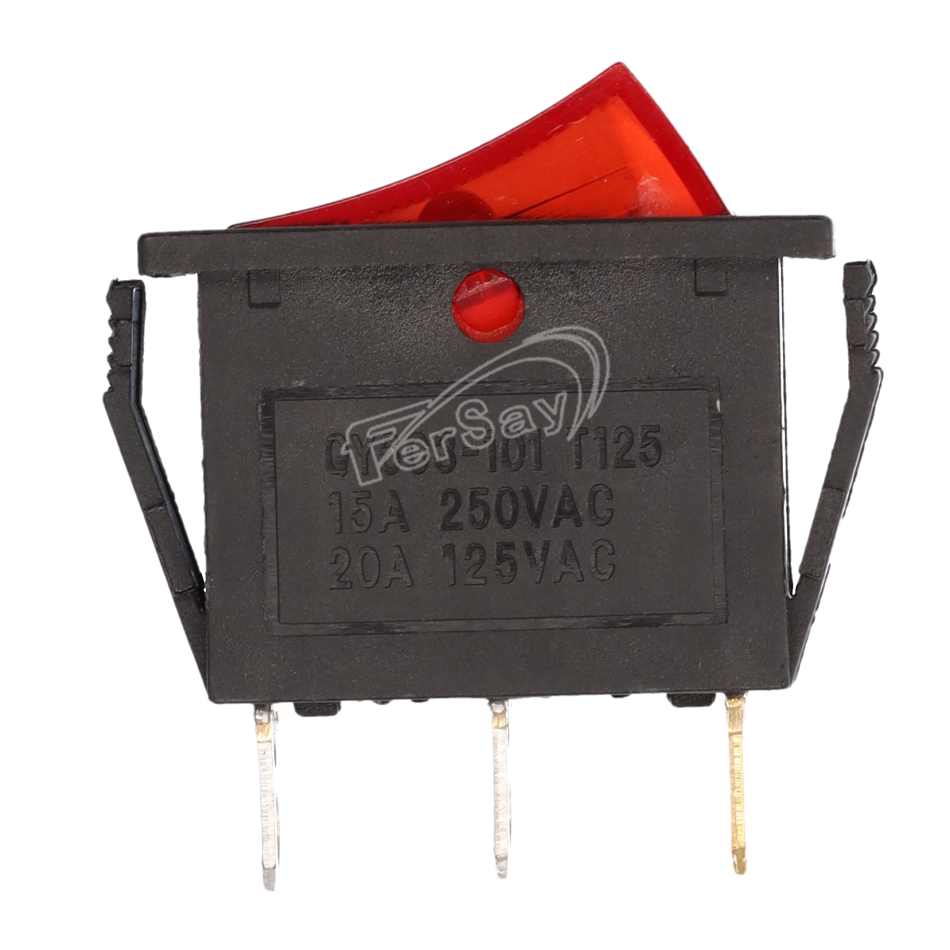Interruptor luminoso rojo Unipolar 3 contactos  - 14AG010 - ZANUSSI - Cenital 1