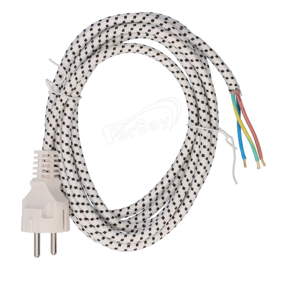Cable silicona enchufe tipo Schuko 2,8 m. - 49DM086 - FERSAY - Cenital 1