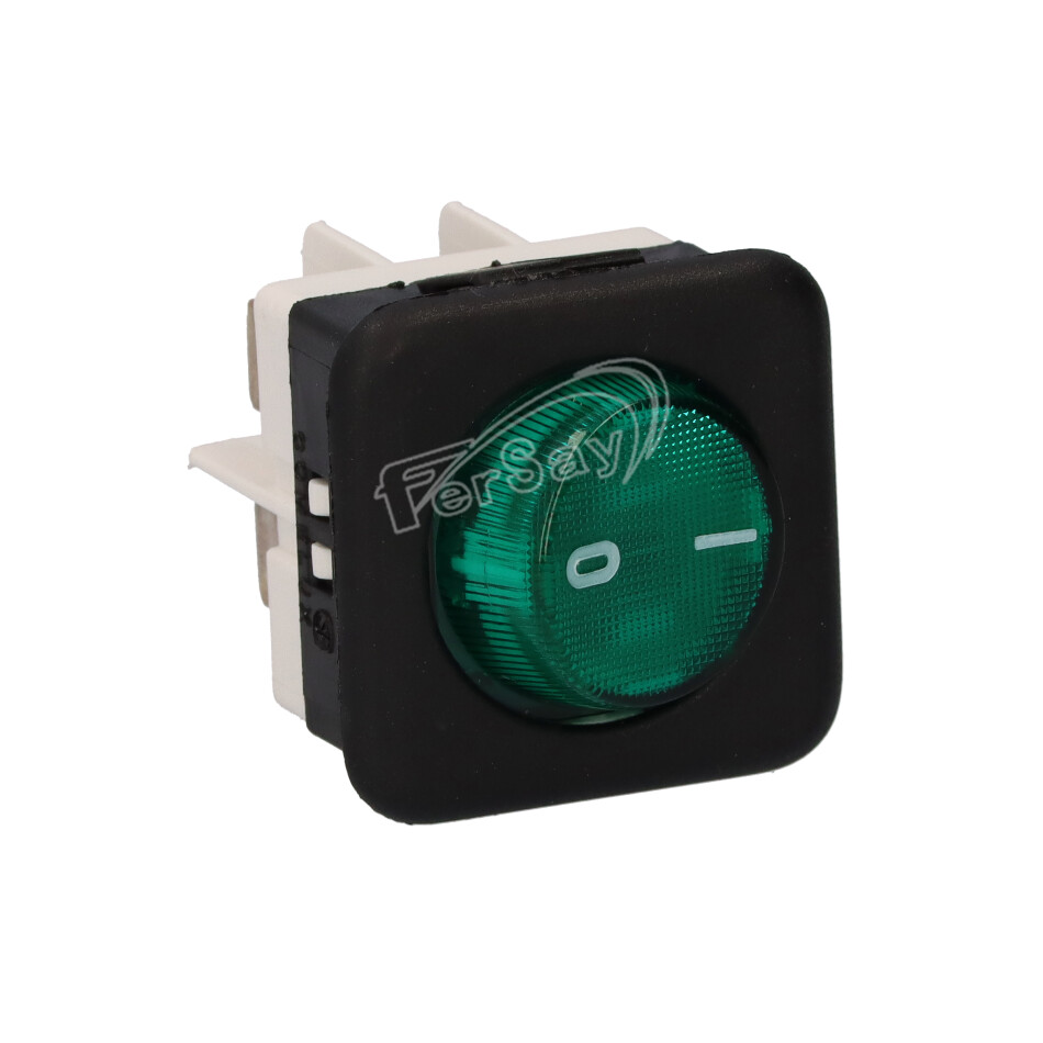 Interruptor luminoso verde 16A. - 49HF1320 - MICROMAX