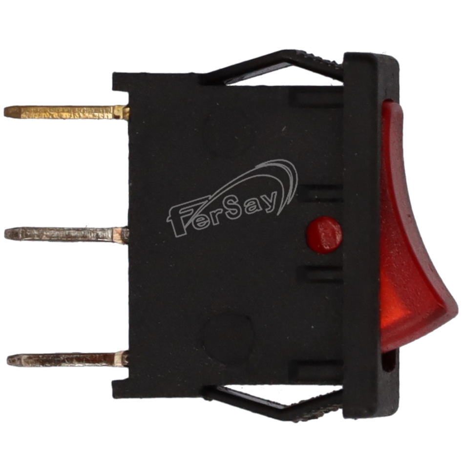 Interruptor luminoso rojo 3 mini faston. - 49HF140 - MICROMAX - Cenital 1