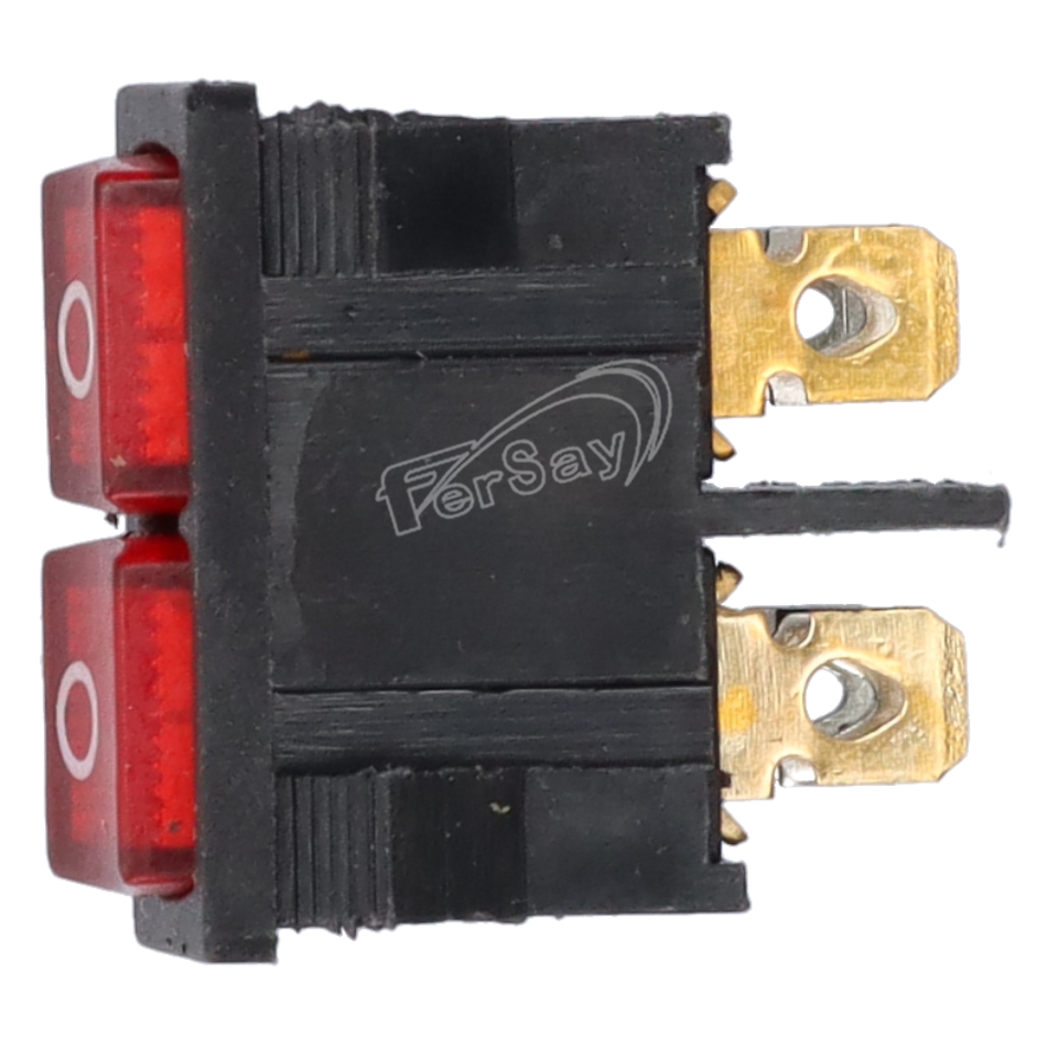 Interruptor doble universal 19.5 mm x 22 mm - 49HF181 - FERSAY - Cenital 1