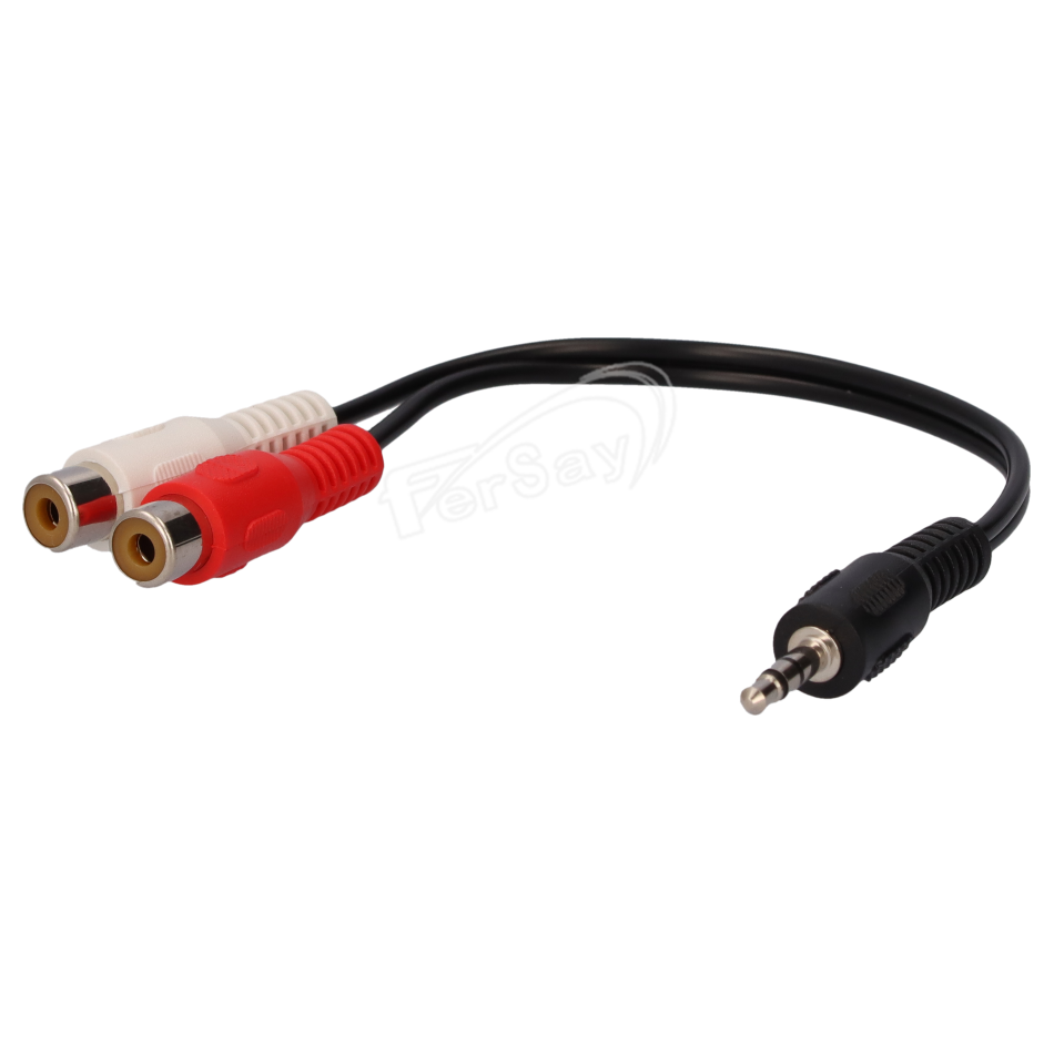 Cable conexión 2 rca hembra a 1 jack macho 3,5 stereo. - EA49K - TRANSMEDIA