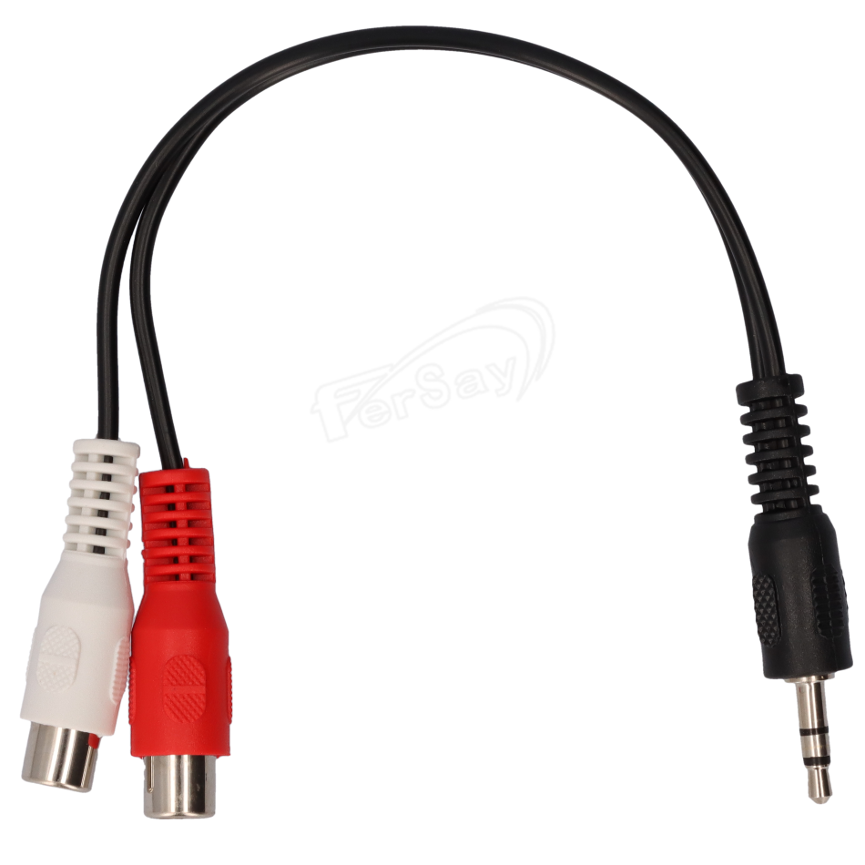 Cable conexión 2 rca hembra a 1 jack macho 3,5 stereo. - EA49K - TRANSMEDIA - Cenital 1