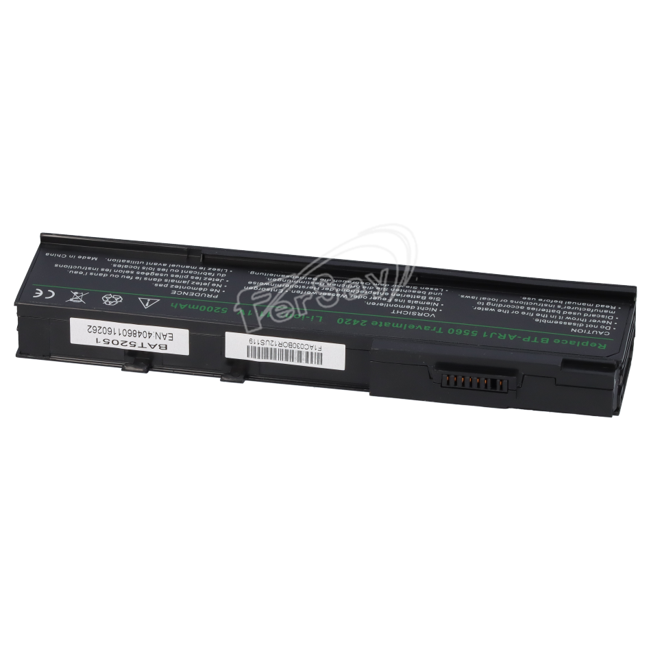 Bateria ordenador portatil Acer TM07A - EBLP240 - FERSAY - Cenital 1