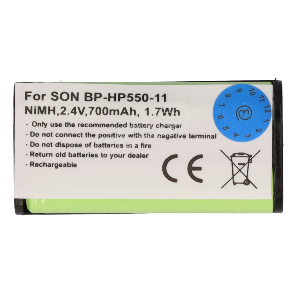 Bateria inalambrico Sony 700 MAH 1.7 NiMH e-hp550-11 - EHP55011 - FERSAY - Cenital 1