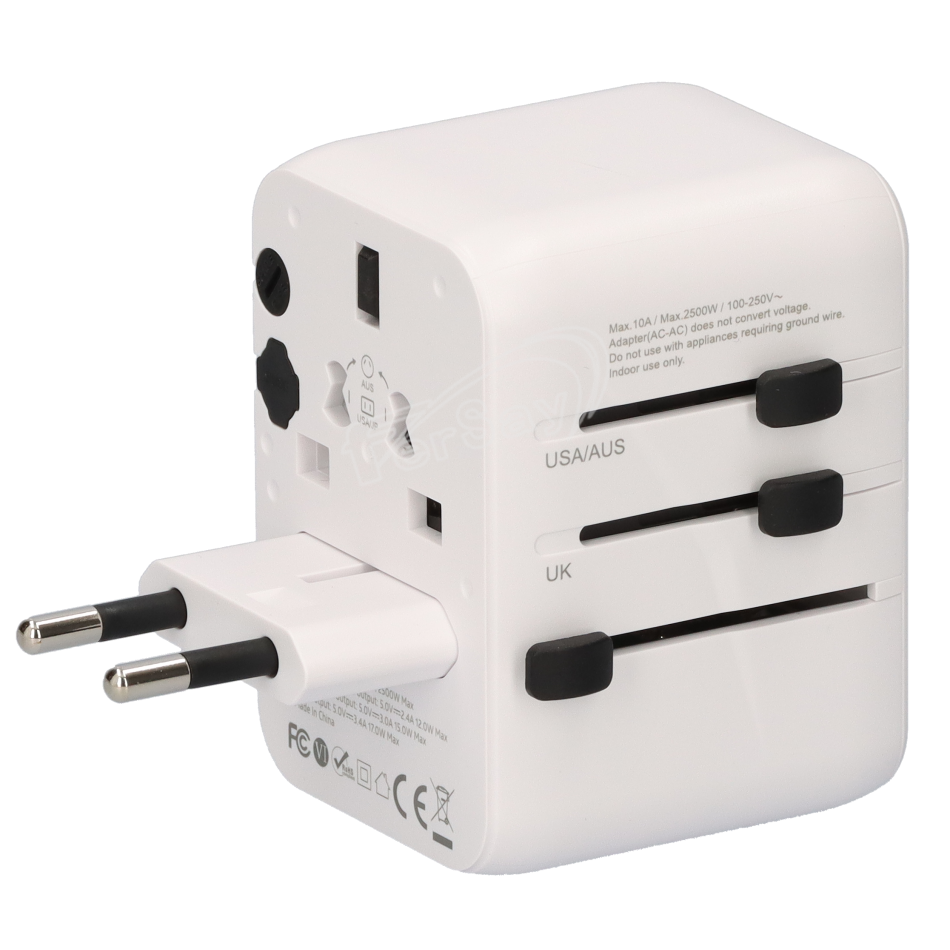 Adaptador UNIVERSAL de viaje para clavijas de red - ENC251 - FERSAY - Cenital 4