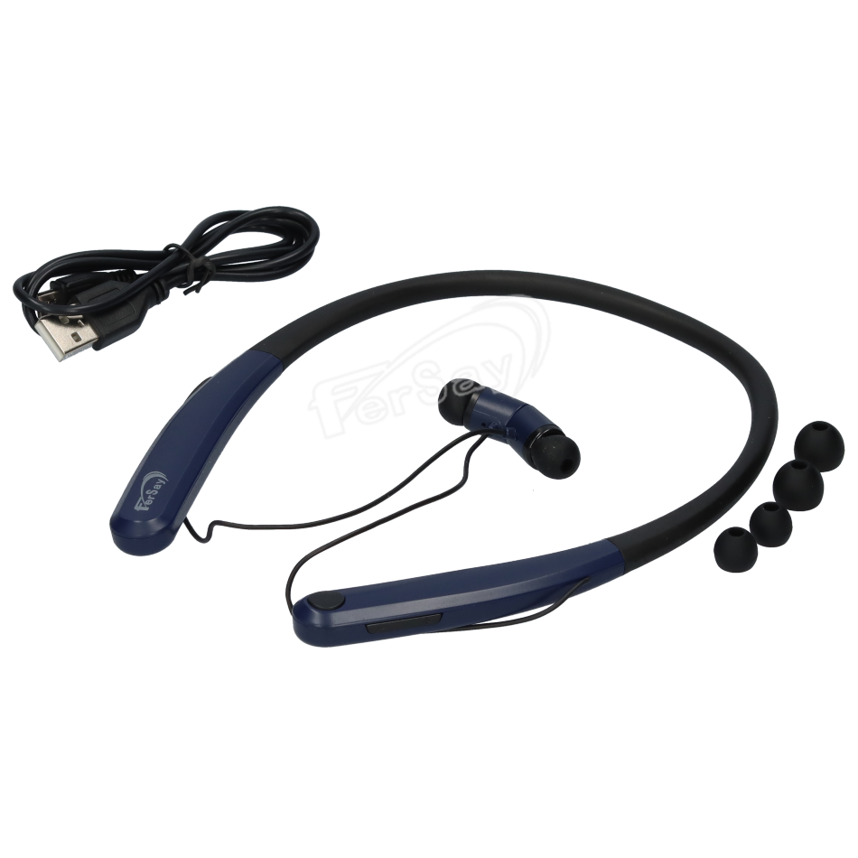 Auricular Neckband Bluetooth Azul Imantado - EFAURICULAR42A - FERSAY - Cenital 2