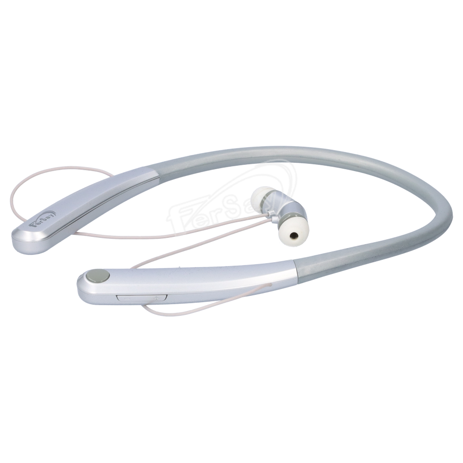 Auricular Neckband Bluetooth Imantado Plata - EFAURICULAR42P - FERSAY