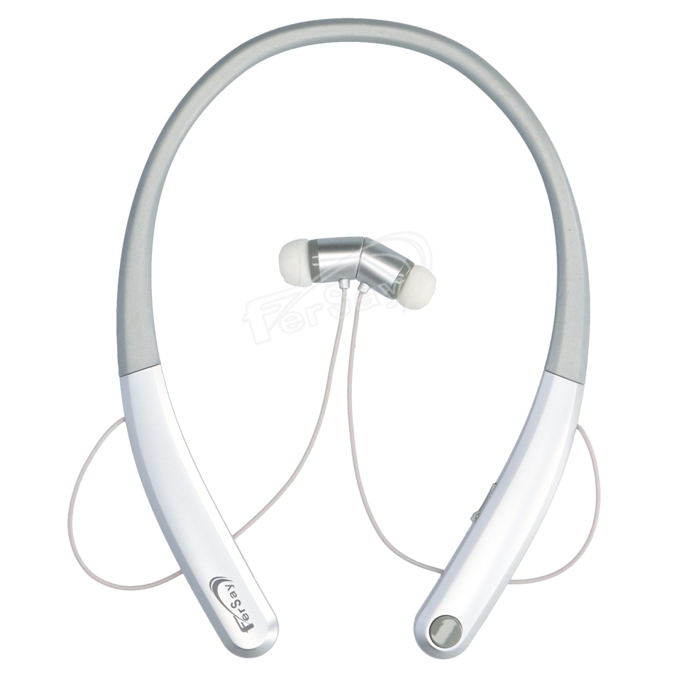 Auricular Neckband Bluetooth Imantado Plata - EFAURICULAR42P - FERSAY - Cenital 1