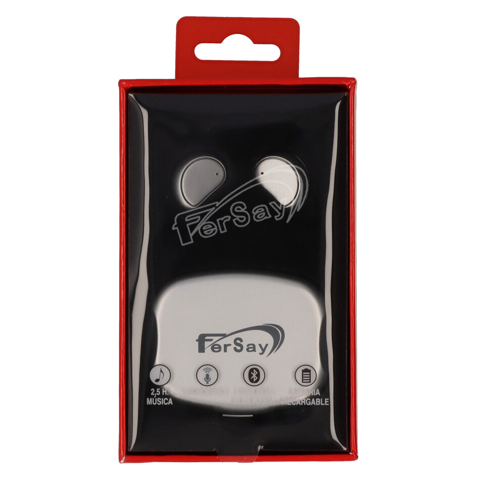 Auriculares IN-EAR Bluetooth Microfono color Plata - EFAURICULAR51P - FERSAY - Cenital 1