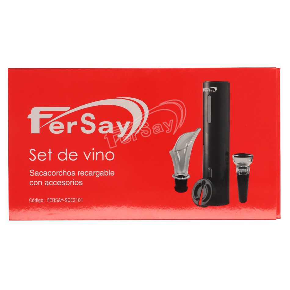 Sacacorchos eléctrico con accesorios y carga USB - FERSAYSCE2101 - FERSAY - Cenital 3