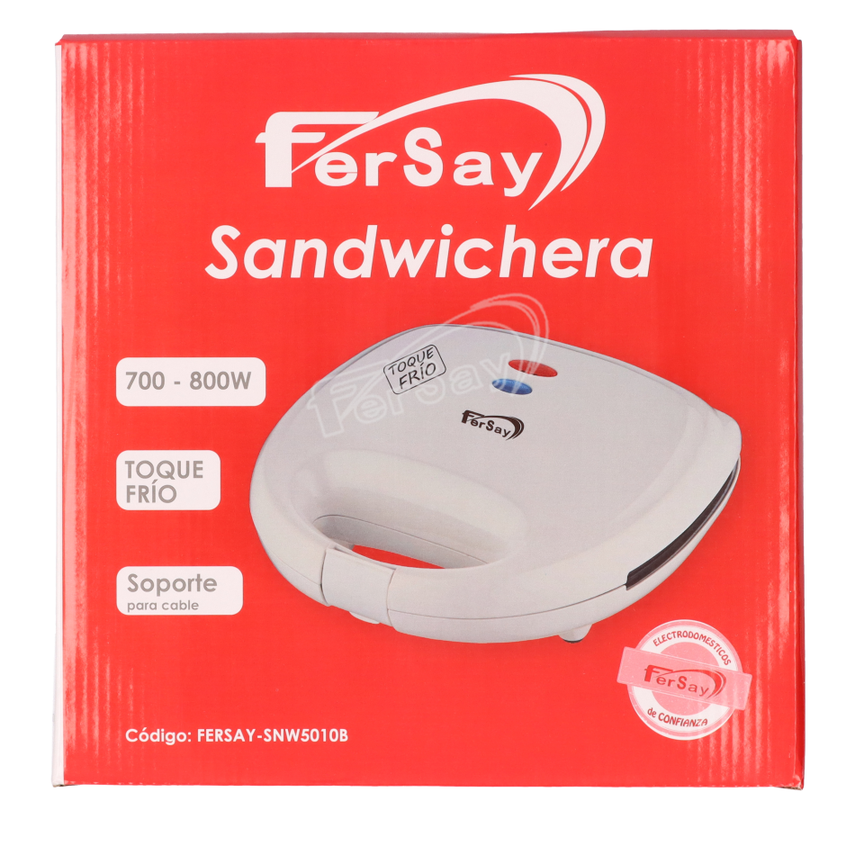 Sandwichera 800w y placas anti-adherentes - FERSAYSNW5010B - FERSAY - Cenital 3