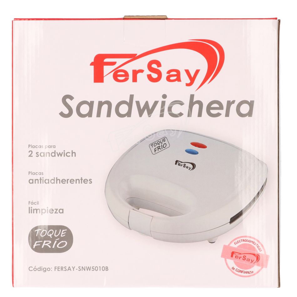 Sandwichera 800w y placas anti-adherentes - FERSAYSNW5010B - FERSAY - Cenital 4