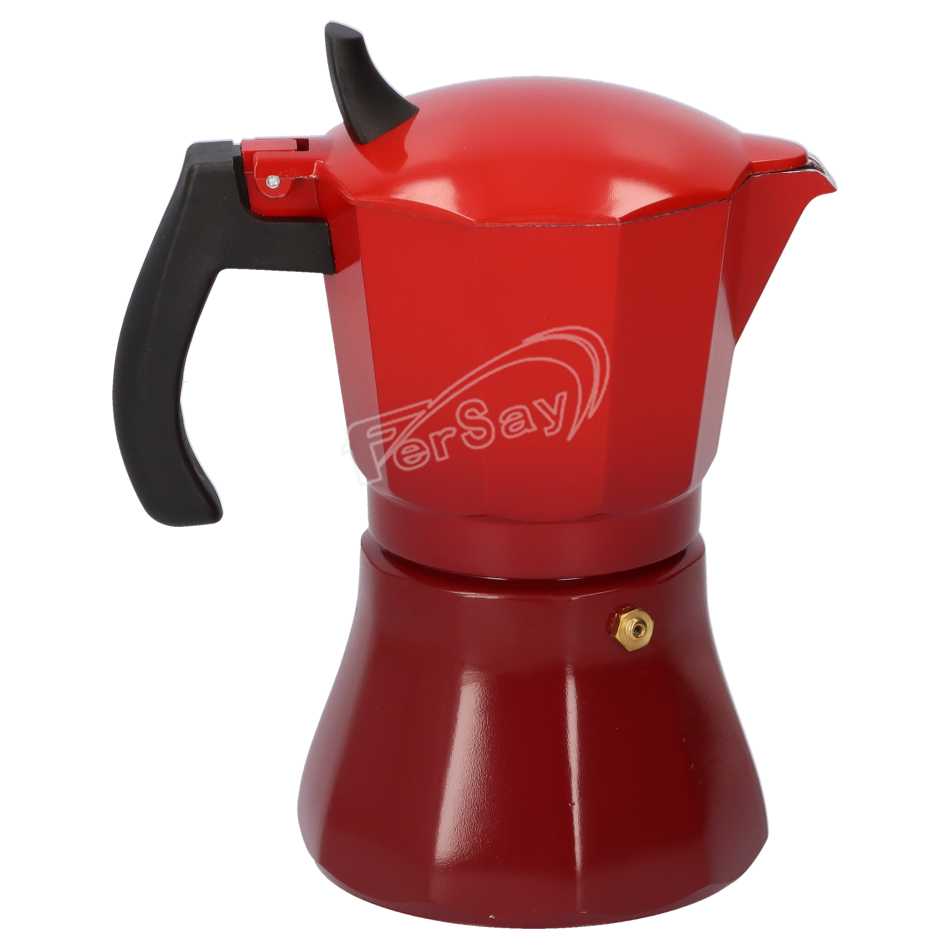 Cafetera induccion marca Jata,modelo Vulcano, color rojo esmaltado, - JTHCAF2006 - JATA - Cenital 1