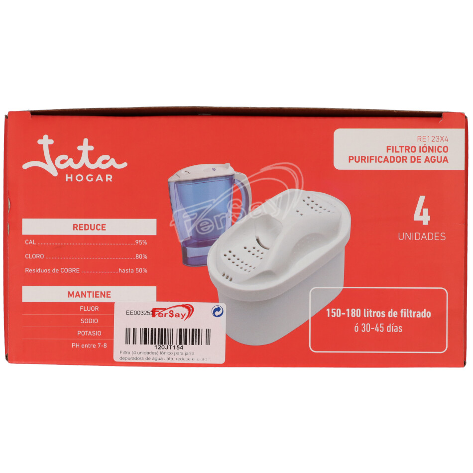 Filtro para depurar agua Jata 4 unds - 120JT154 - JATA