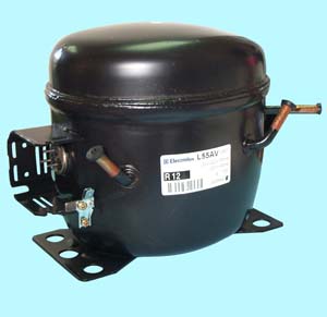Compresor frigorífico gas R12 1/6 3 bocas. - 30FR004 - ELECTROLUX