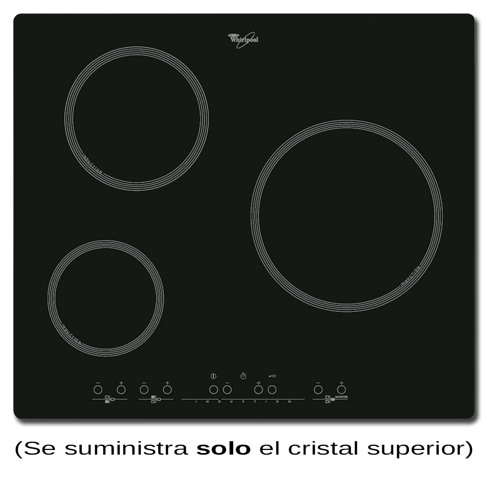 Cristal vitrocerámica Whirlpool ACM700NE. (SOLO CRISTAL) - 40IG3004 - WHIRLPOOL
