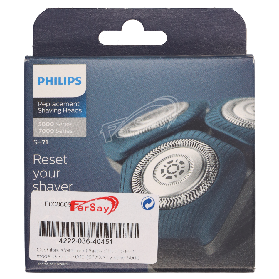 Cuchilla afeitadora Philips SH50, HQ8 - 422203640451 - PHILIPS