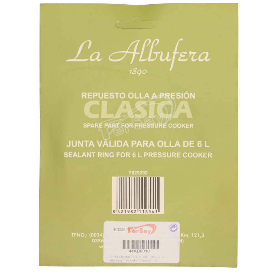 Junta de silicona La Albufera para 6 litros - 44AB0010 - LA ALFUFERA