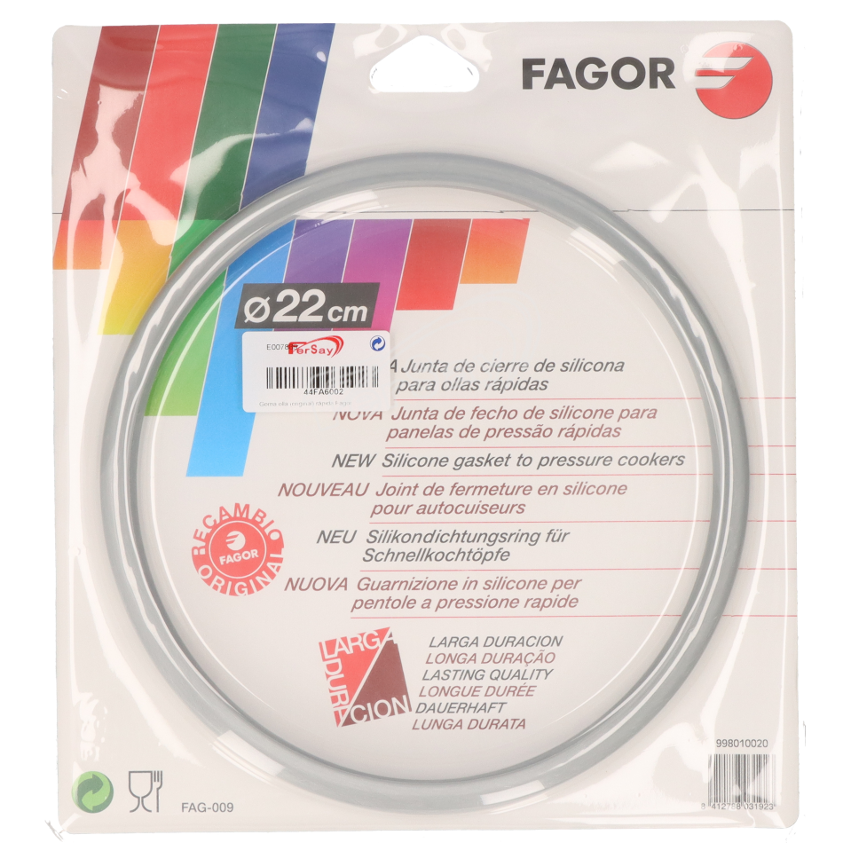 Junta goma para olla Fagor 22 cm diámetro interior - 44FA6002 - FAGOR