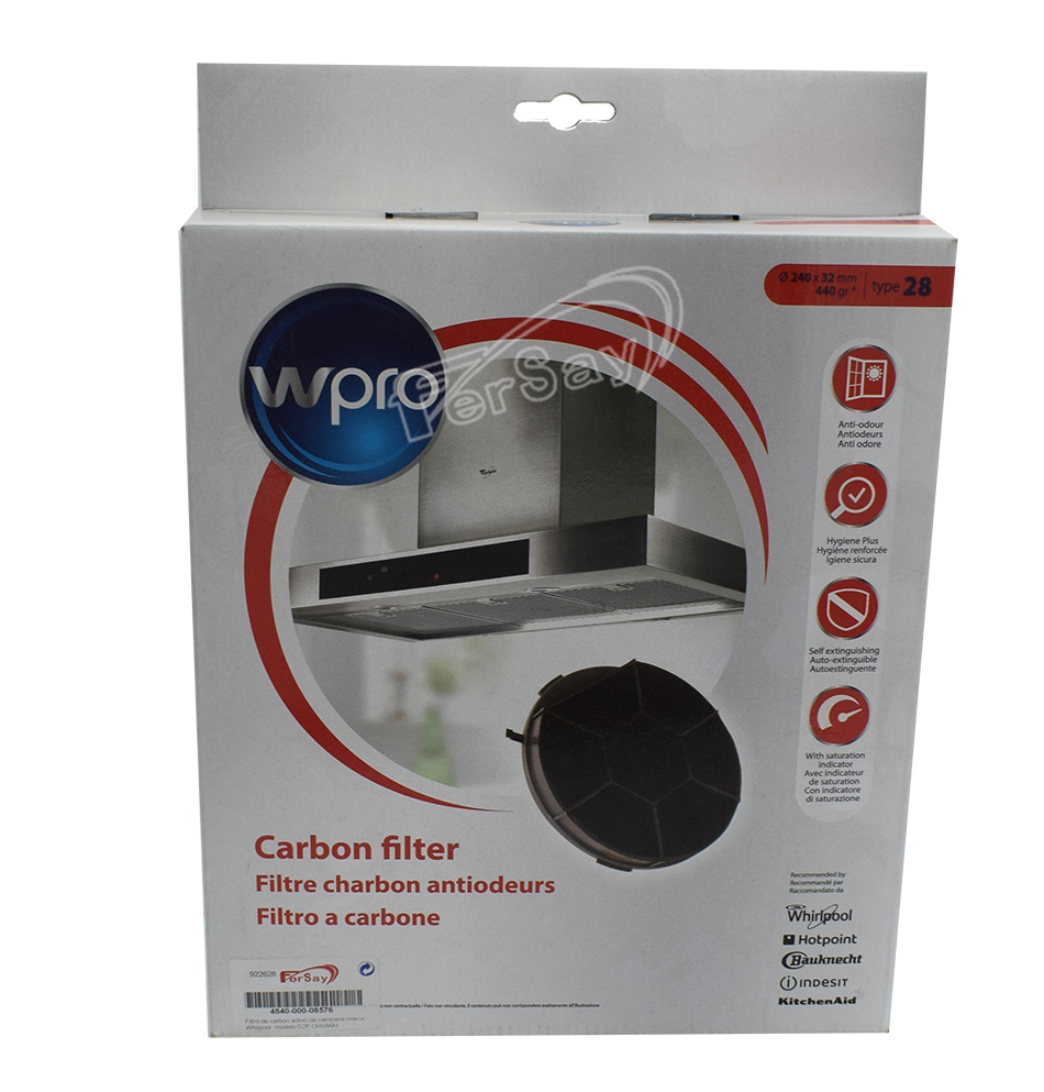 Filtro carbon campana Whirpool 857962415000 - 484000008576 - WHIRLPOOL