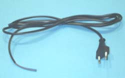 Cable alimentación engomado 2 x 1 color negro. - 49DM002 - FERSAY