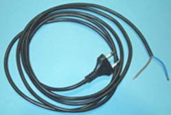 Cable negro 2x0,75    2,5m - 49DM066 - *