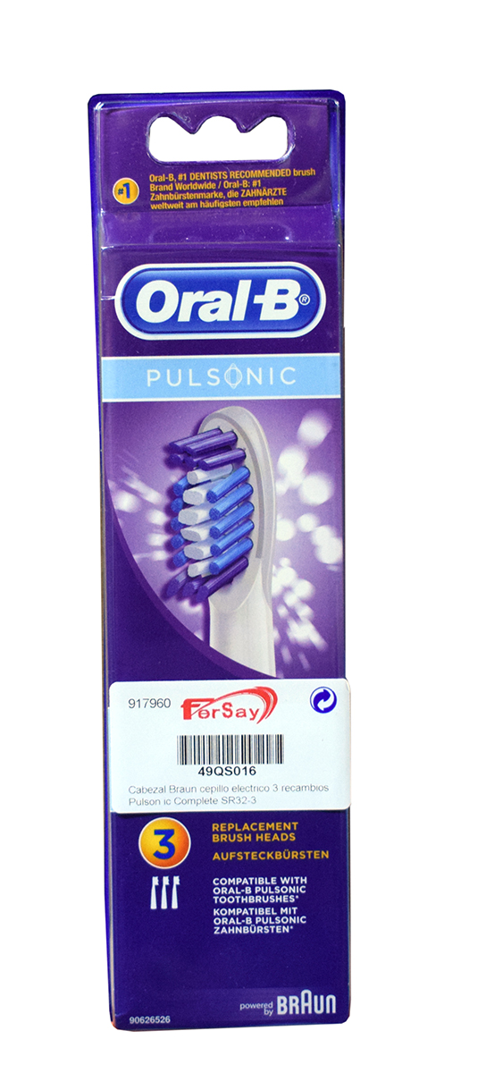 Cabezal cepillo dental Braun Pulson 3 unidades - 49QS016 - BRAUN