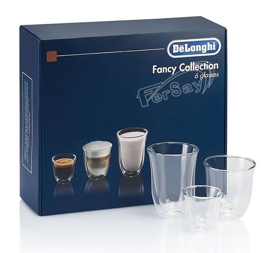 set de regalo  de vasos coleccion fancy - 2 espresso + 2 cappuccino + 2 lattemacchiat - 5513296671 - DELONGHI