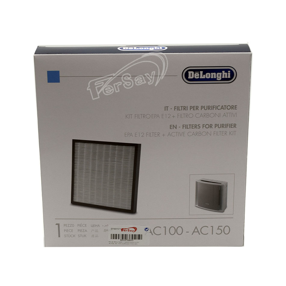Kit de filtros para AC100, AC150 purificador Delon - 5513710011 - DELONGHI