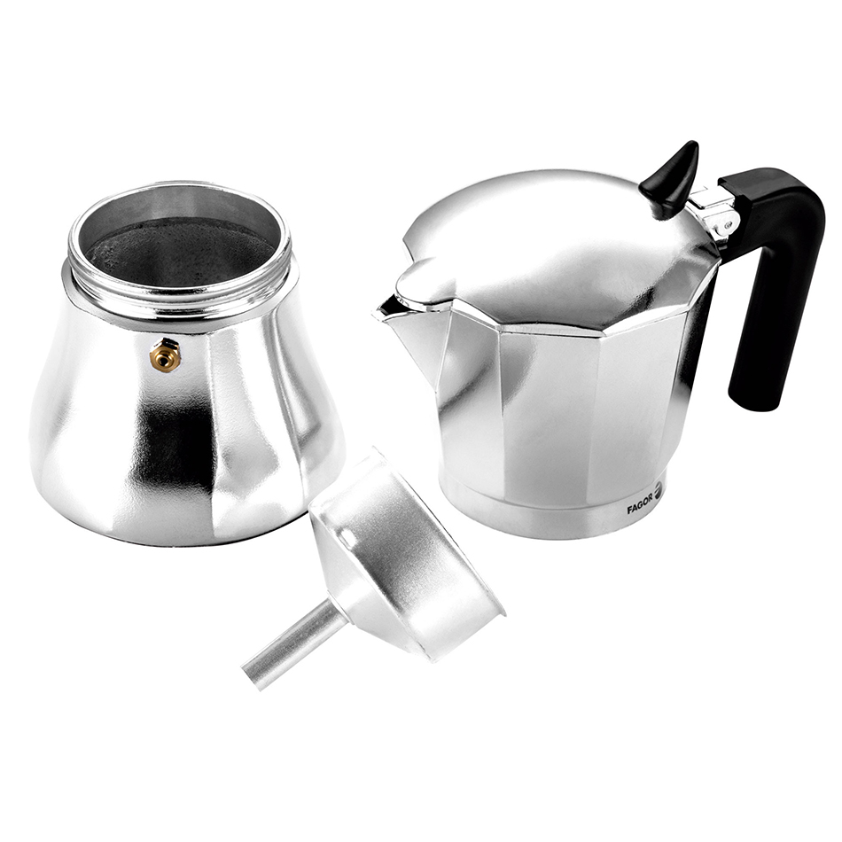 Cafetera italiana de aluminio, marca Fagor, modelo: Cupy, 12 tazas - 81CFFGACU12 - FAGOR