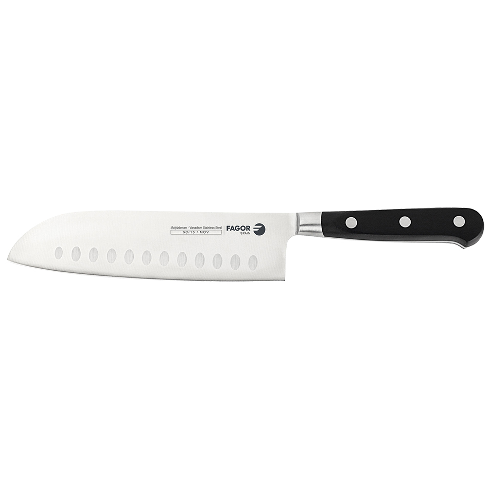 Cuchillo Santoku con punta 18cm, marca Fagor, modelo: Couper, acero inoxidable - 81CUFGCOS18 - FAGOR