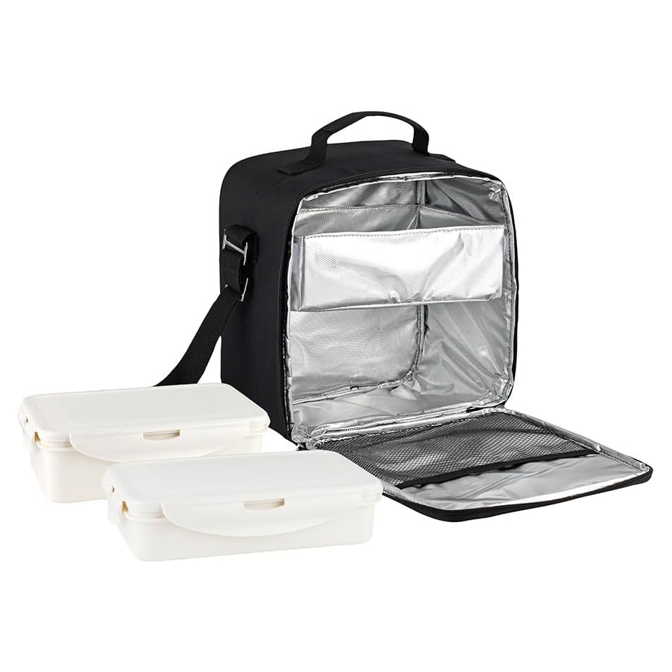 Conjunto bolsa porta alimentos refrigerada + 2 tuppers 0.8L+1.2L , marca Fagor, modelo: Tappy Plus , impermeable - 81PRFGBO2TP - FAGOR