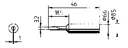 Punta soldador 80A 3,2mm - 832ED - ERSA