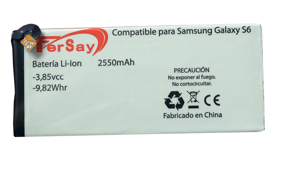 Bateria movil SAMSUNG GALAXY S6 2550 mah - BATEGALAXYS6 - FERSAY