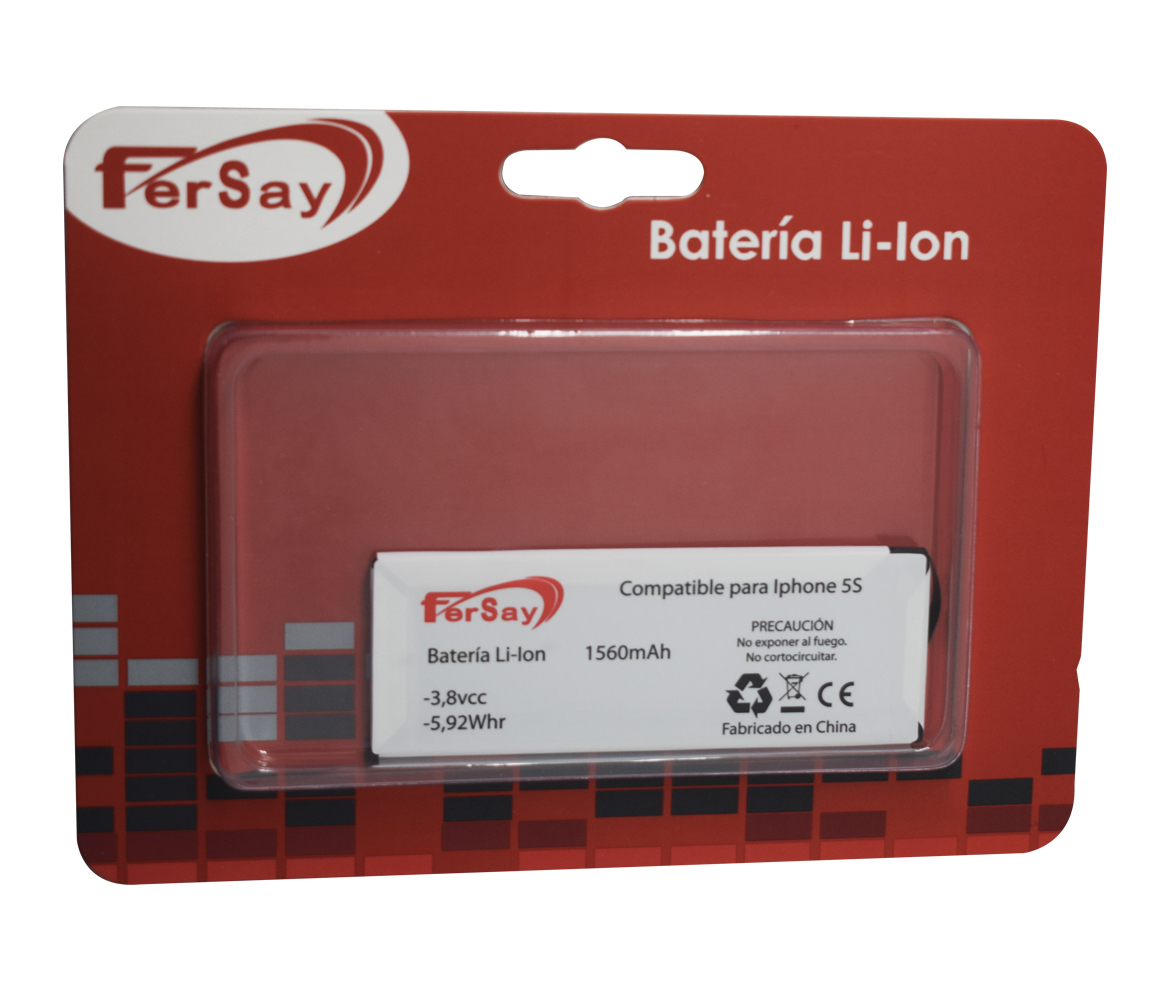 Bateria movil IPHONE 5S 1560 mah - BATEIPHONE5S - FERSAY