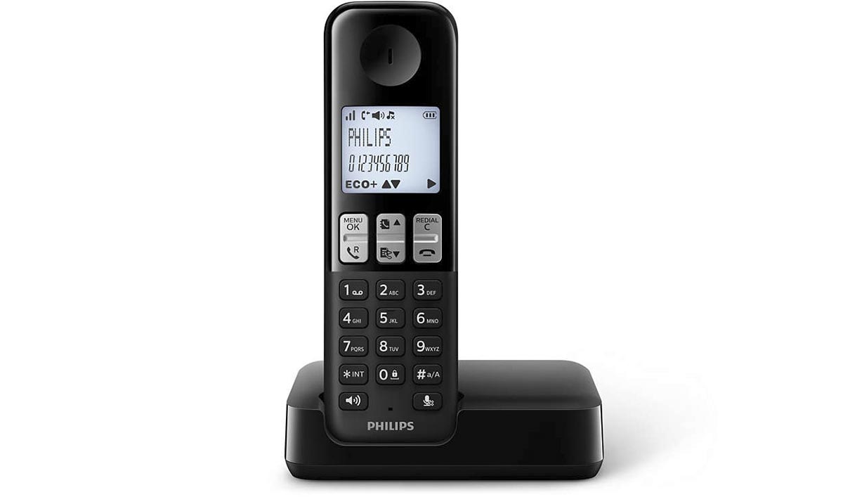 Telefono negro con manos libres Philips - D2301B23 - PHILIPS