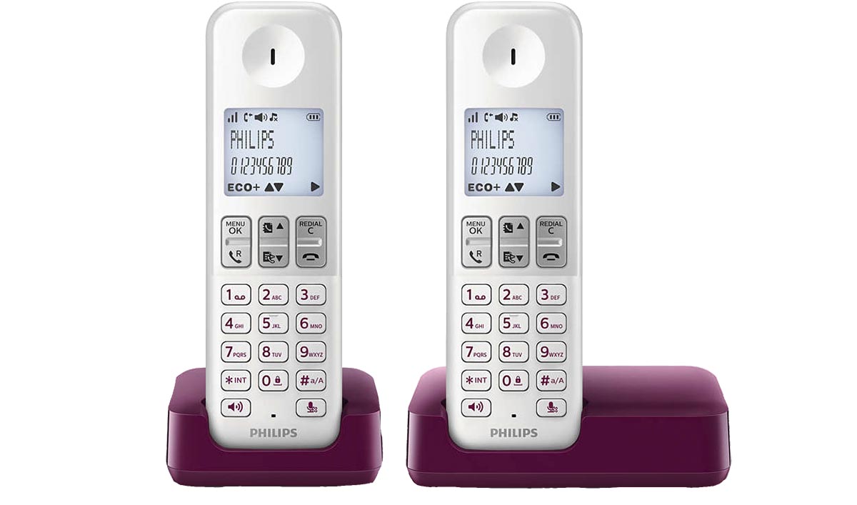 Telefono Duo Philips D2302WP-23 - D2302WP23 - PHILIPS