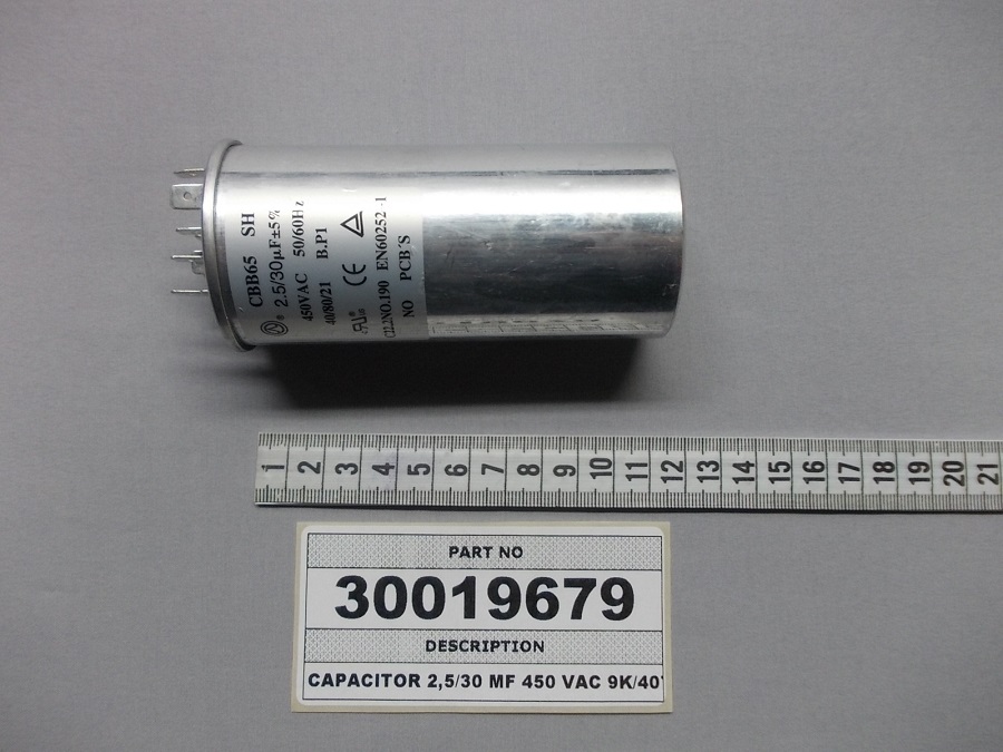 Condensador arranque 2.5 30 MF 450 V - D30019679 - VESTEL