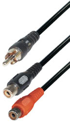 Rca macho a 2rca hembra 0,2mm cable conexion e-a121 - EA121 - TRANSMEDIA