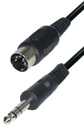 Cable din 5P 180 - jack 6,3 st m 1,5m E-A36 - EA36 - TRANSMEDIA