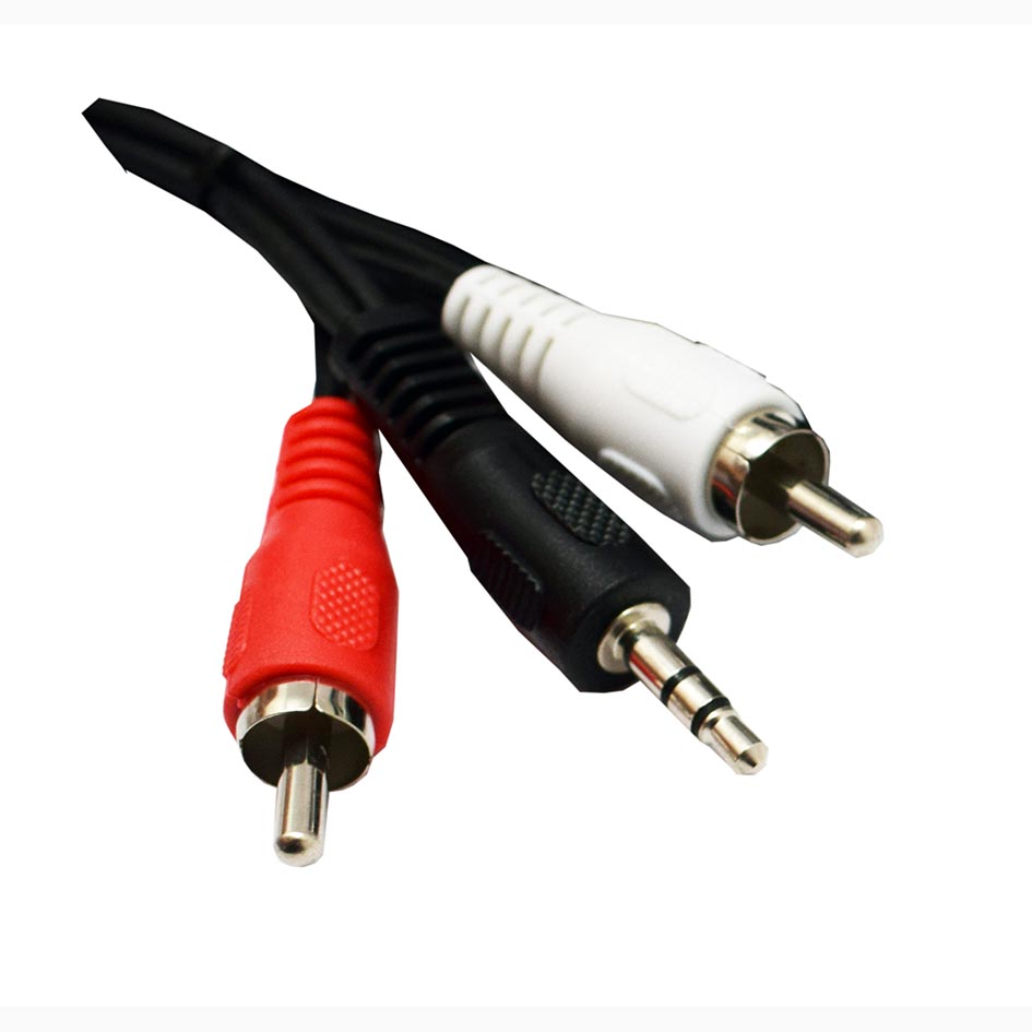 Cable conexion 2 RCA macho a Jack macho 3,5 mm - EA49FY - TRANSMEDIA