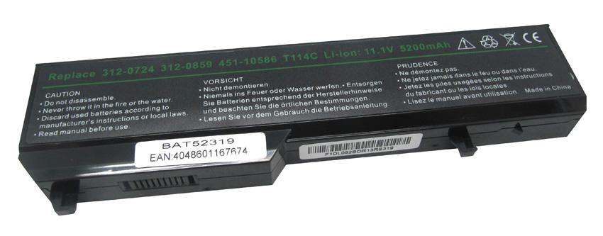Batería para ordenador portátil Dell K738H, T114C. - EBLP482 - *