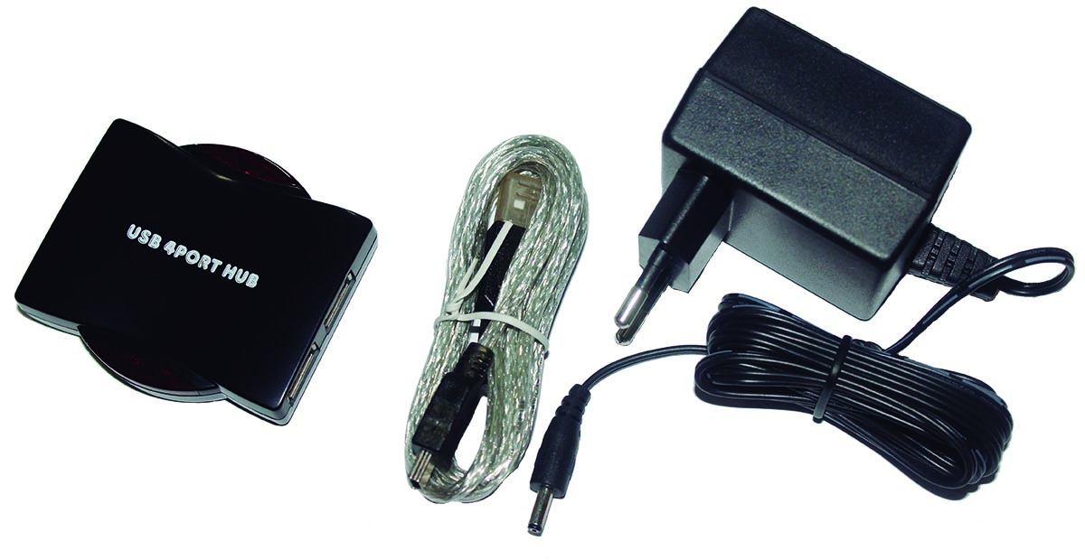 HUB USB Adaptador 1 macho a 4 puertos hembra - EC156KBN - TRANSMEDIA