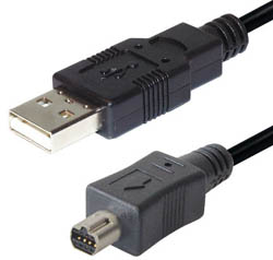 Cable usb tipo a m - 8 pin min - EC158CM - TRANSMEDIA