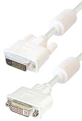 Cable de DVI macho 24+1 pin a DVI hembra 24+1 pin, 2 metros. - EC58DFK - TRANSMEDIA