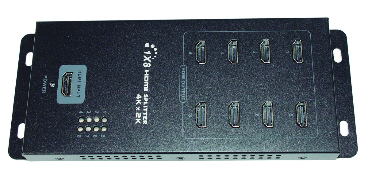 Distribuidor HDMI 1 entrada 8 salidas HDMI 1.3V compatible con HDCP. - ECS1708P - TRANSMEDIA