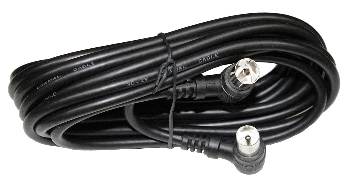 Cable antena acodado negro 3,5m - EFK3WS - TRANSMEDIA