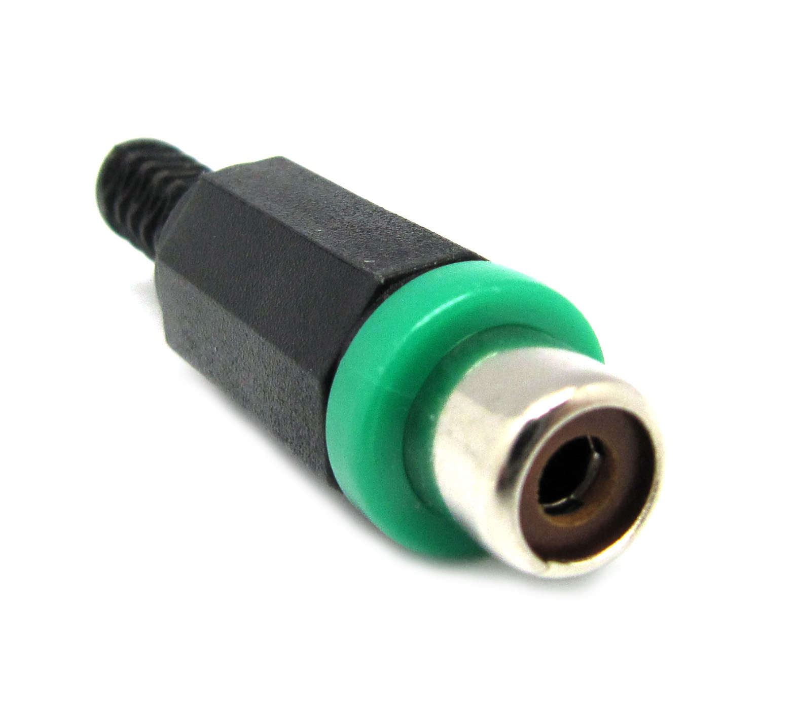 Conector tipo RCA hembra color verde - ESC1KGN - TRANSMEDIA